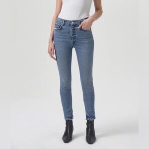 AGOLDE Jeans Nico High Rise Slim Blame Medium Blue Size 25